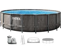INTEX GREYWOOD PRISM FRAME Piscine ronde 549 × 122 cm avec filtration 220-240V 26744NP