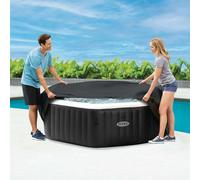 INTEX Housse de spa Gris foncé 180 x 180 cm PVC et PU