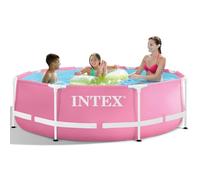 Intex Kit de Piscine à Cadre en métal Rose de 2,44 m x 76 cm, Taille d'installation : 2,44 m x 76 cm (28292GN)