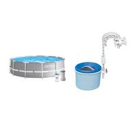 Intex kit Piscine Prism Frame Ronde Tubulaire (ø) 3,66 x (h) 0,99m & Skimmer de Surface Deluxe pour autostable ou Tubulaire