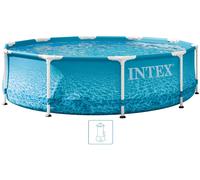 INTEX METAL FRAME BEACHSIDE Piscine 305 × 76 cm avec filtration 12V 28208GN