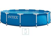INTEX - Piscine hors sol avec filtre - Ronde - 3,66x0,76m