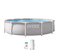 Intex Piscine 26712ND 3,66 m x 76 cm à Structure Prism Premium Pompe de Filtration Incluse