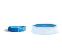 Intex Piscine Cadre Métal - Piscine Hors Sol - Ø 305 x 76 cm & Couverture de Piscine Solaire pour piscines à Cadre de 10 Pieds ou à réglage Facile #29021 290 x 290 x 1 cm Bleu