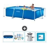 INTEX Piscine Cadre Rectangulaire - Bleue