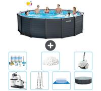 Intex Piscine ronde Graphite Gray