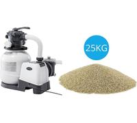 Intex - Pompe à sable 7900 L/h & sable de filtration 25 kg