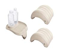 Intex Porte-gobelet amovible, plateau de rafraîchissement et appuie-tête gonflable (lot de 2)