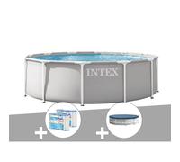 Kit piscine tubulaire Intex Prism Frame ronde 3,66 x 0,99 m + 6 cartouches de filtration + Bâche de protection