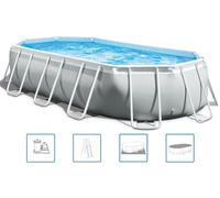 INTEX PRISM FRAME Piscine ovale 503 × 274 × 122 cm avec filtration 220-240V 26796NP