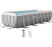 INTEX PRISM FRAME Piscine rectangulaire 400 × 200 × 100 cm avec filtration 12V 26788GN