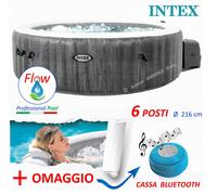 Intex Pure Spa Greywood Deluxe → 4 Places - 196x71 Cm Piscine À Remous 28440