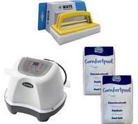 Intex - Système d'eau salée 26664GS & sel de piscine 40 kg & brosse à récurer WAYS