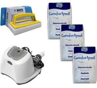 Intex - Système d'eau salée 26668GS & sel de piscine 60 kg & brosse à récurer WAYS