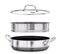 INTIGNIS Cocotte multifonction avec couvercle + cuiseur vapeur | anti-rayures | antiadhésif | 30 cm - 5,5 l | sans PFOA | Compatible induction | Revêtement allemand C3+3