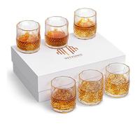 INTIGNIS® Coffret 6 Verres à Whisky 350 ml - Verres Taillés à Main, Base Lourde, Parfaits pour Whisky, Cocktails, Gin & Mocktails