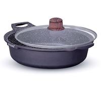 INTIGNIS® GREBLON® Cocotte en aluminium 5 couches antiadhésive, induction, sans chimiques, lave-vaisselle, design moderne, 4,5 l à 14 l, noir