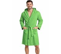 Intimitaly EasySport Peignoir en microfibre Maxi Absorption Tailles M-L et L-XL Couleurs Royal, Fuchsia, Vert, Bleu Foncé, avec Sac pour Padel, Tennis, Natation, vert, L/XL