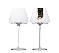 Intirilife 2x Verre à vin au design moderne - Capacité de 600 ml - Verre à Vin blanc Vin rouge, calice, lavable au lave-vaisselle, verre en cristal, résistant aux chocs