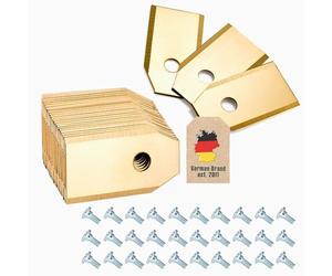 Intirilife 30x Lames de Rechange pour Tondeuse à Gazon Robot en Titane - Pack de 30 Lames avec vis en Acier Inoxydable pour tondeuses à Gazon Robot compatibles avec 105, 310, 315, 320/420 / 430x