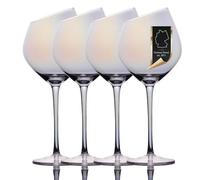 Intirilife 4x verre à vin moderne avec bord arc-en-ciel - 470 ml de contenance - cristal résistant au lave-vaisselle