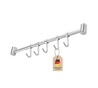 INTIRILIFE Barre de suspension en acier inoxydable avec 5 crochets - Barre de suspension pour cuisine