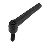 Intirilife Levier de Serrage M10 en 7 Longueurs/Écrou de Serrage M10 en Acier galvanisé - Poignée de Tension Écrou de poignée Levier de Verrouillage - Poignée réglable en Noir - Taille M10x35mm