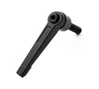 Intirilife Levier de Serrage M10 en 7 Longueurs/Écrou de Serrage M10 en Acier galvanisé - Poignée de Tension Écrou de poignée Levier de Verrouillage - Poignée réglable en Noir - Taille M10x40mm
