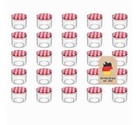 Intirilife, lot de 25 bocaux de conservation avec couvercle - 150 ml - 6,5 x 6,5 cm - Petits bocaux à fond bombé, bocaux à confiture, bocaux de conservation avec couvercle à vis, bocaux à épices