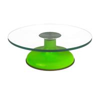 Intirilife Plateau à Gâteau Pivotant avec Base Antidérapante en Vert - 30 x 10 cm - Plateau pour Gâteaux Plateau rond de service pour pâtisseries