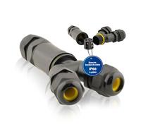 Intratec 1x Connecteurs de Câble Étanches 3 Entrées Y - Connecteur IP68 à 4 Pôles 24A 450V AC pour Installation Facile à la Maison & au Jardin - M25 Diamètre de Câble 4-14mm