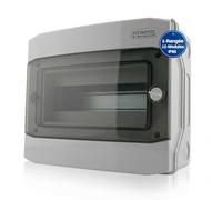 Intratec Coffret de Distribution en Saillie 1 Rangée IP65 - Coffret Électrique pour 12 Modules DIN - Enceinte Étanche Extérieur Garage Cave Jardin - 400VAC 1500VDC - 318 x 259 x 144 mm - 5 Pack