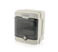 Intratec Coffret de Distribution en Saillie 1 Rangée IP65 - Coffret Électrique pour 6 Modules DIN - Enceinte Étanche Extérieur Garage Cave Jardin - 400VAC 1500VDC - 201 x 165 x 120 mm - 5 Pack