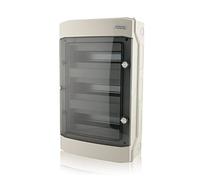 Intratec Coffret de Distribution en Saillie 3 Rangée IP65 - Coffret Électrique pour 36 Modules DIN - Enceinte Étanche Extérieur Garage Cave Jardin - 400VAC 1500VDC - 319 x 508 x 144 mm - 5 Pack
