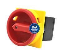 Intratec Commutateur Principal 16A à 3 pôles - Sectionneur IP65 pour montage en façade avec fonction d’arrêt d’urgence - Interrupteur rotatif robuste pour machines industrielles 230V 400V