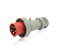 Intratec fiche CEE 63A 400V IP67 5 pôles 6h rouge/gris, IEC60309, usage industriel, boîtier dérivation