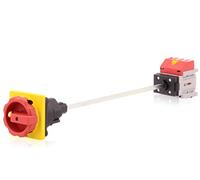 Intratec Interrupteur principal 4 pôles 40A - Sectionneur avec fixation au sol et extension d’axe - Interrupteur d’arrêt d’urgence, version Premium, certifié VDE/UL/CSA