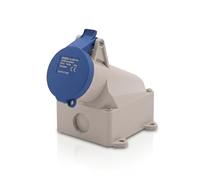 Intratec prise murale CEE 16A 230V IP44 3 pôles 6h bleu/gris, IEC60309, fiche d’alimentation industrielle