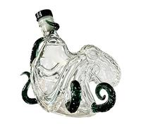 Introti Bouteille de vin 3D en forme de pieuvre nautique en verre multi-usages - Figurine de grande capacité - Statue de collection pour bar, décoration d'intérieur, fête, cadeau (C)