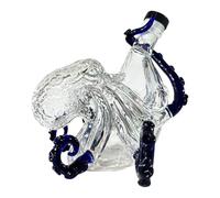 Introti Bouteille de vin 3D en forme de pieuvre nautique multifonction en verre - Figurine de pieuvre de grande capacité - Statue de collection pour bar, décoration d'intérieur, fête, cadeau (A)