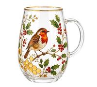 Introti Morning Bliss Tasse à thé en verre multi-usage vintage botanique réutilisable et esthétique inspirée du jardin pour décoration de salon de thé