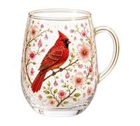 Introti Morning Bliss Tasse à thé en verre multi-usage vintage botanique réutilisable et esthétique inspirée du jardin pour décoration de salon de thé