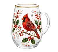 Introti Morning Bliss Tasse à thé en verre multi-usage vintage botanique réutilisable et esthétique inspirée du jardin pour décoration de salon de thé