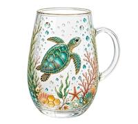 Introti Morning Bliss Tasse à thé en verre multi-usage vintage botanique réutilisable et esthétique inspirée du jardin pour décoration de salon de thé