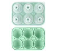 Introti Moule à glaçons en silicone en forme de boule 3D avec couvercle - Creative Kitchen Ice Sphere Maker avec poignée - Moule à glaçons en forme de boule de baseball - Accessoire de bar amusant