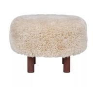 INVERNESS - Pouf imitation fourrure beige Beige
