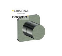 Inverseur blade encastre complet 2 sorties chrome noir bross - CRISTINA ONDYNA BA68375