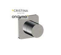 Inverseur blade encastre complet 2 sorties metal brosse - CRISTINA ONDYNA BA68377