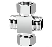 Inverseur de contrôle du débit d'eau avec configuration croisée à 4 voies et construction en cuivre pour robinet interne externe (O)