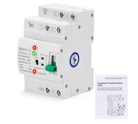 Inverseur de Source Automatique 63A 2P Inverseur de Source monophasé 63A Inverseur de Source ATS 220V DIN - Commutation <50ms